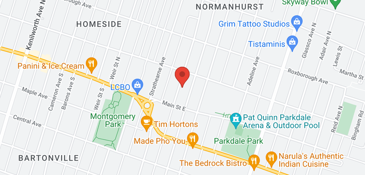 map of 36 Normanhurst Avenue